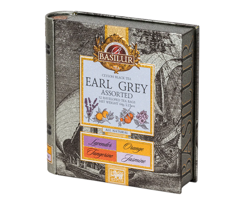 Tea Book - Earl Grey Collection - 32 Enveloped Tea Bags - 4 Flavours