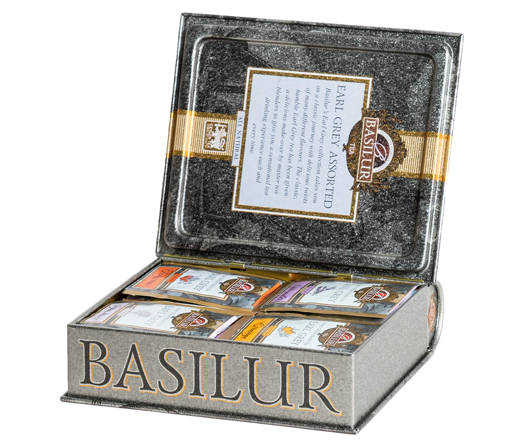 Tea Book - Earl Grey Collection - 32 Enveloped Tea Bags - 4 Flavours