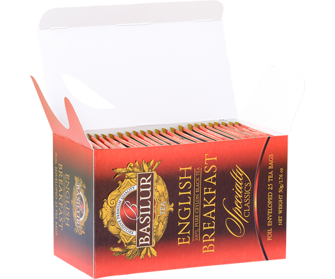 Specialty Classics English Breakfast - 25 Enveloped Tea Bags 100% Finest Ceylon Tea