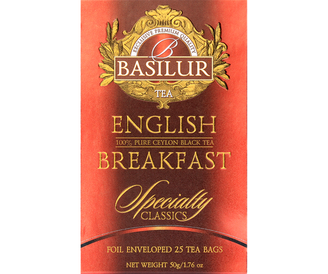 Specialty Classics English Breakfast - 25 Enveloped Tea Bags 100% Finest Ceylon Tea