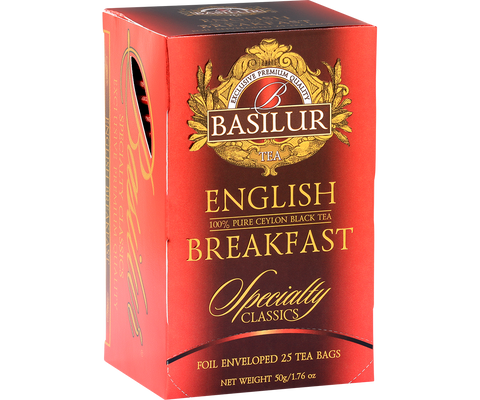 Specialty Classics English Breakfast - 25 Enveloped Tea Bags 100% Finest Ceylon Tea