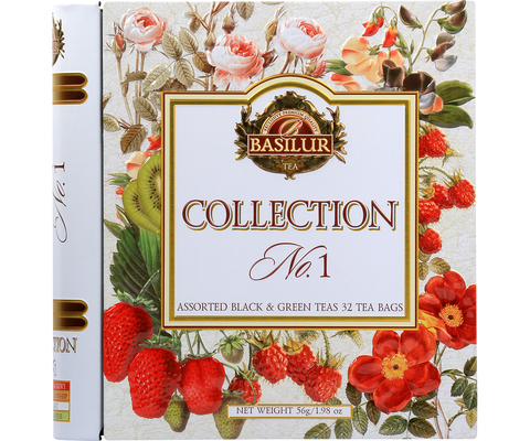 Basilur Tea Book Collection No:1 - 32 Enveloped Tea Bags - 4 Flavours