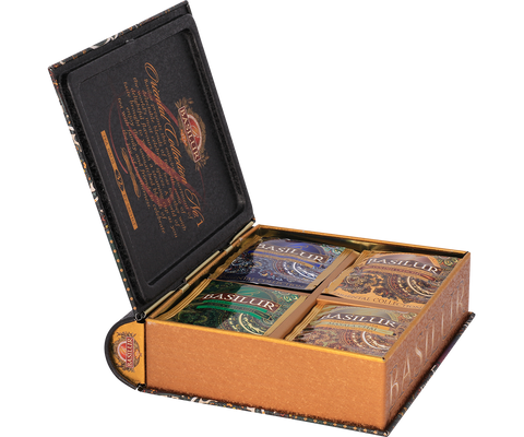 Oriental Collection 32E 8x4 Assortment inclusive of 4 different varities of teas which are Magic Nights, Moroccan Mint Green Tea, Golden Crescent, Masala Chai