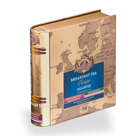 Breakfast in Europe Tea Book - 32 Enveloped Tea Bags - 4 Flavours