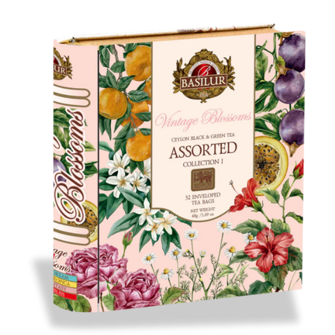 Vintage Blossom Tea Book - 32 Enveloped Tea Bags
