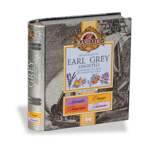 Tea Book - Earl Grey Collection - 32 Enveloped Tea Bags - 4 Flavours