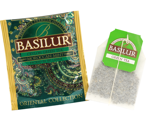 Oriental Collection 32E 8x4 Assortment inclusive of 4 different varities of teas which are Magic Nights, Moroccan Mint Green Tea, Golden Crescent, Masala Chai