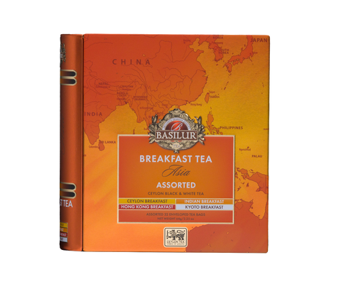 Breakfast Tea - Tea Book - Asia - 32 Enveloped Tea Bags - 4 Flavours