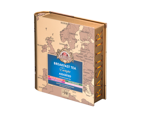 Breakfast in Europe Tea Book - 32 Enveloped Tea Bags - 4 Flavours