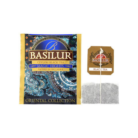 Basilur's Magic Nights Black Tea Blend - 25 Enveloped Tea Bags