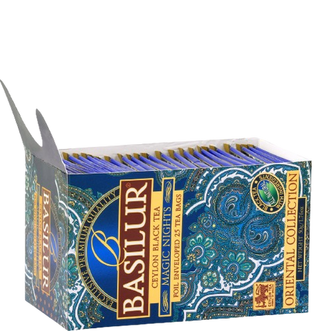 Basilur's Magic Nights Black Tea Blend - 25 Enveloped Tea Bags
