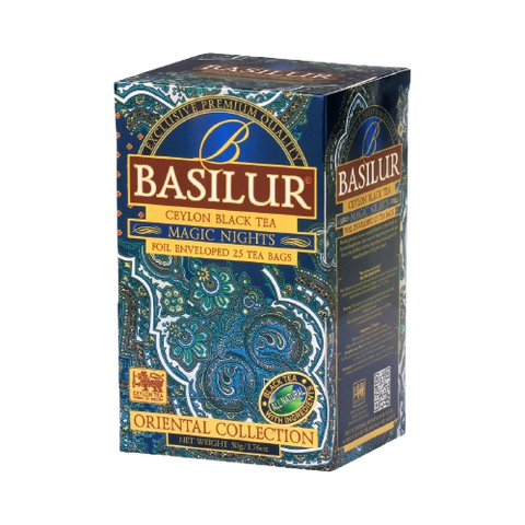 Basilur's Magic Nights Black Tea Blend - 25 Enveloped Tea Bags