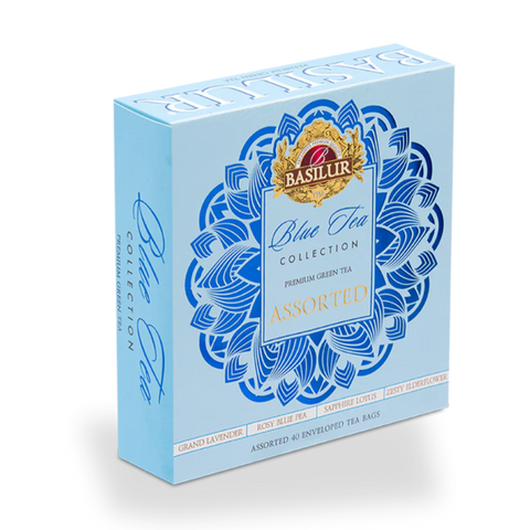 Basilur Blue tea - 4 Flavours - 40 Enveloped Tea Bags