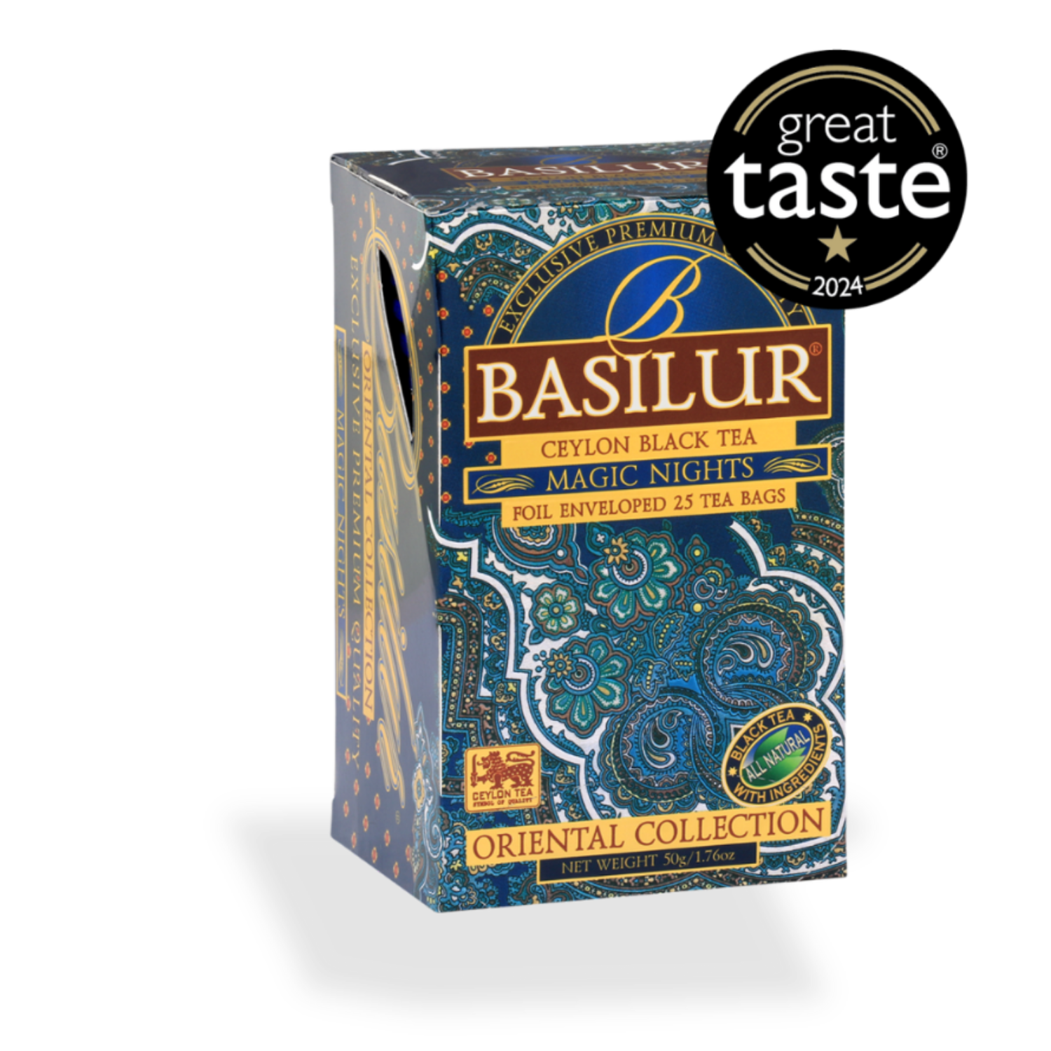 Basilur's Magic Nights Black Tea Blend - 25 Enveloped Tea Bags